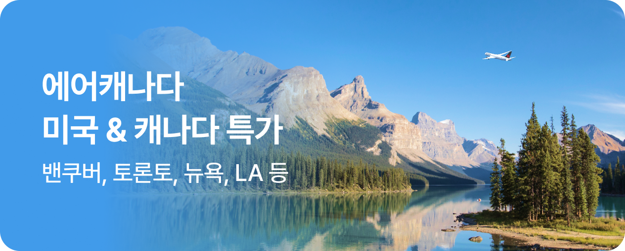 에어캐나다 미국 & 캐나다 깜짝 특가