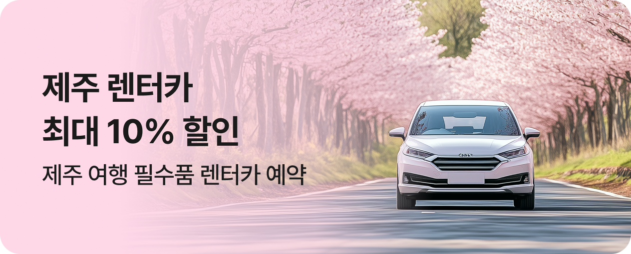 제주 여행필수 렌터카 할인