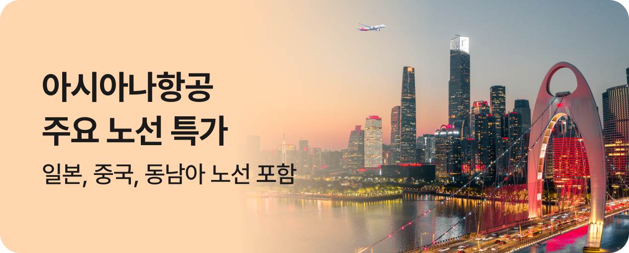아시아나항공 주요 노선 특가