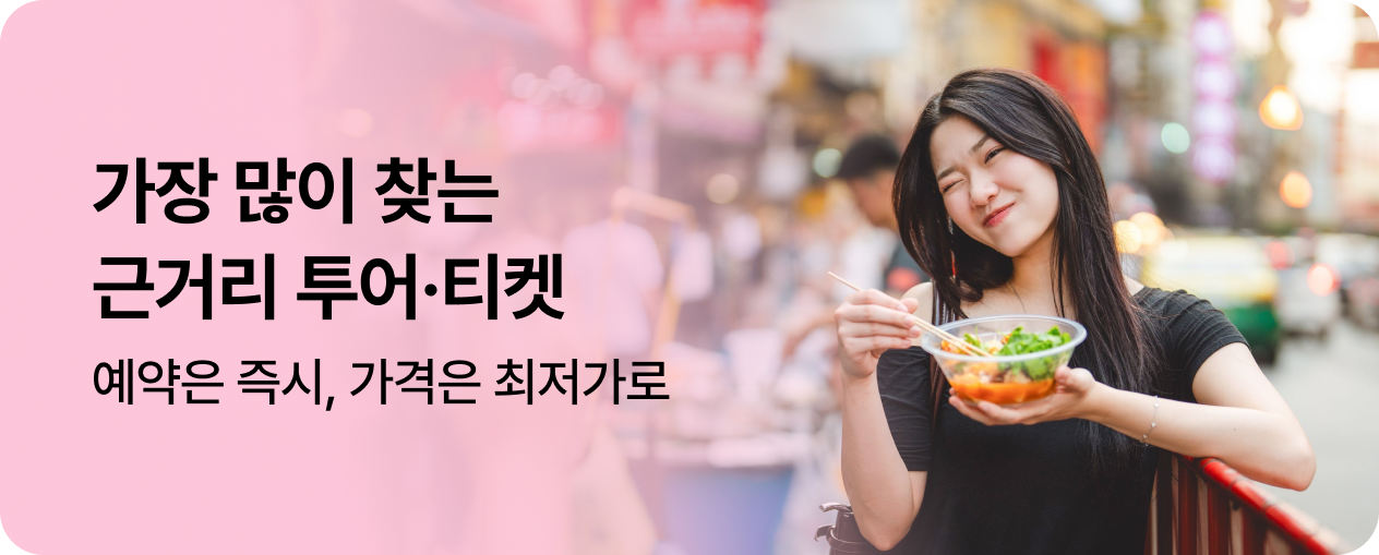 가장 많이 찾는 근거리 투어·티켓 BEST