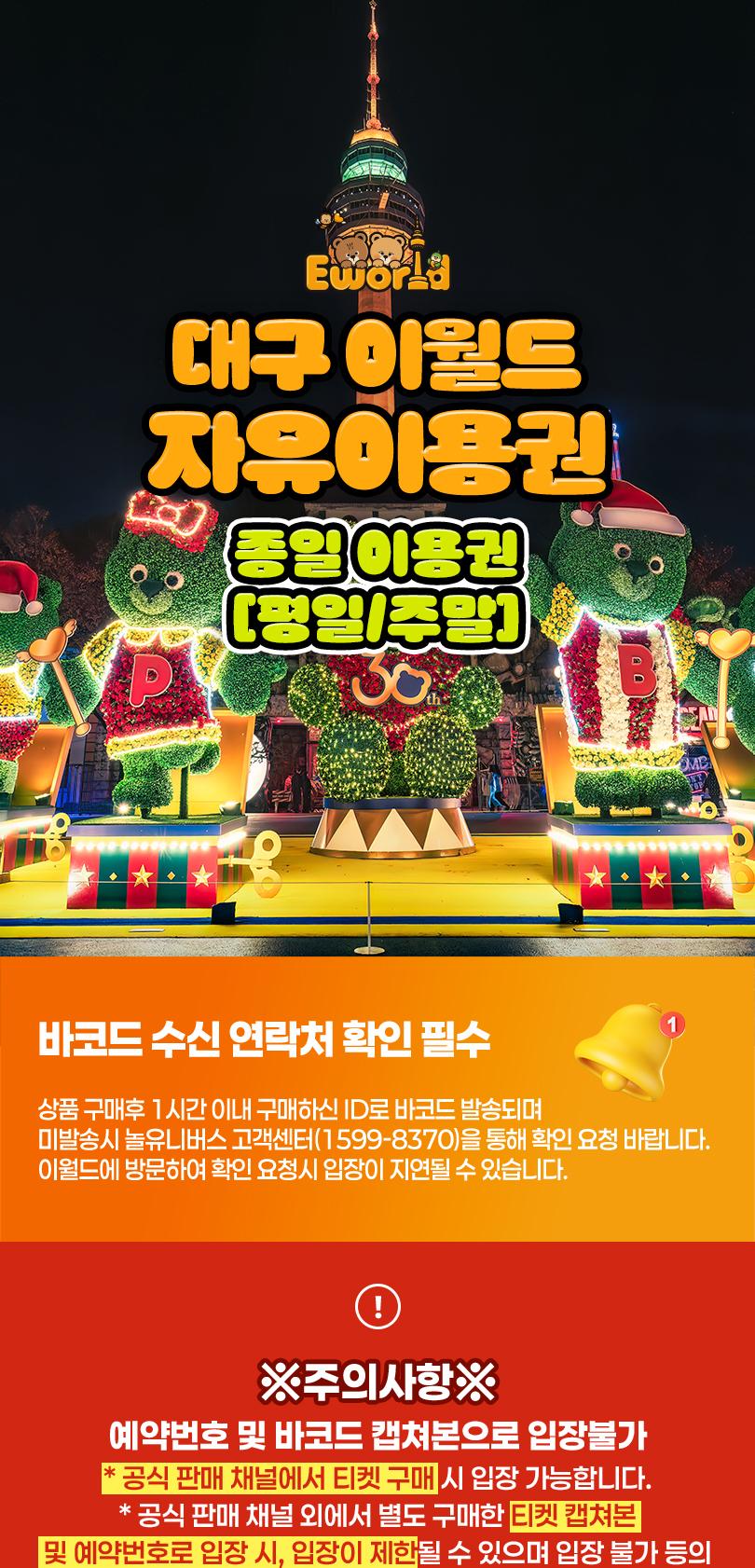 이월드 종일이용권