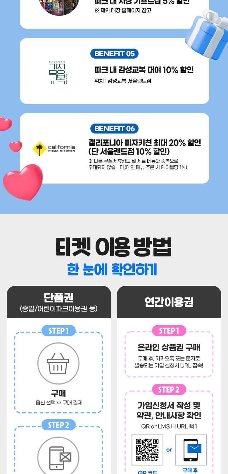 서울랜드 파크이용권&연간이용권