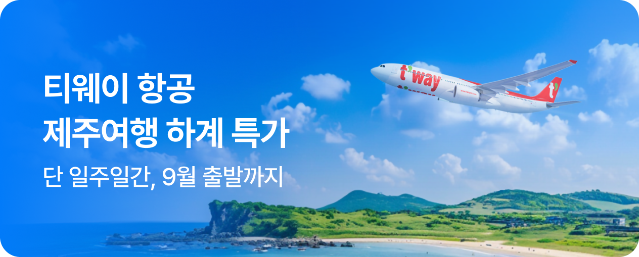 티웨이항공 국내선 일주일특가!